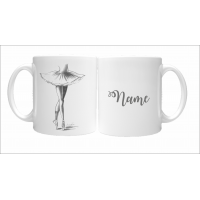 En Pointe Pencil Drawn Ballerina 11oz Personalised Mug 