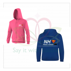NHS Ride 4 Heroes Royal Blue / Fuschia PInk Zip Up Hoodie 2021