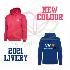 NHS Ride 4 Heroes Royal Blue / Fuschia PInk Hoodie Hooded Sweatshirt 2021