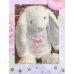 Personalised Embroidered Cream Plush Bunny Rabbit 