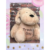 Personalised Embroidered Brown Plush Dog Teddy