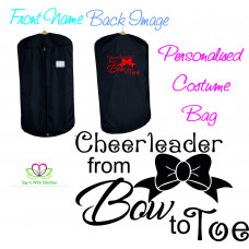 Personalised Quality Cheerleader Slogan Costume Carrier Bag