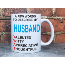 HUSBAND TWAT Adult Rude Offensive Novelty 11oz Ceramic Mug 