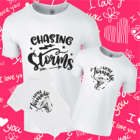 Little Tornado / Chasing Storms Twinning Family T-Shirt Set