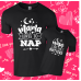 Naps are for Quitters / Mama loves to Nap Twinning Family T-Shirt Set