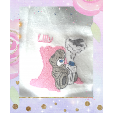 Personalised Embroidered Grey Tatty Teddy Fleece Blanket