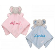 Pink or Blue Baby Elephant Comforter with Personalisation