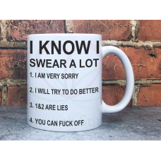 Swear A Lot Adult Novelty 11oz Ceramic Mug 